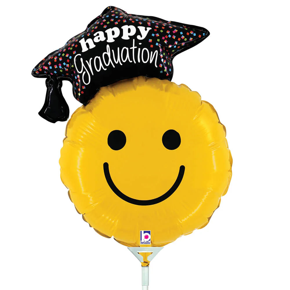 Betallic 14" Graduation Smiley Mini Shape (AIR-FILL ONLY / FLAT)